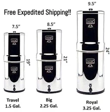 ✅Choose TRAVEL✅BIG✅ROYAL BERKEY✅COMES WITH 2 BB9 Black Water Filters✅NEW✅