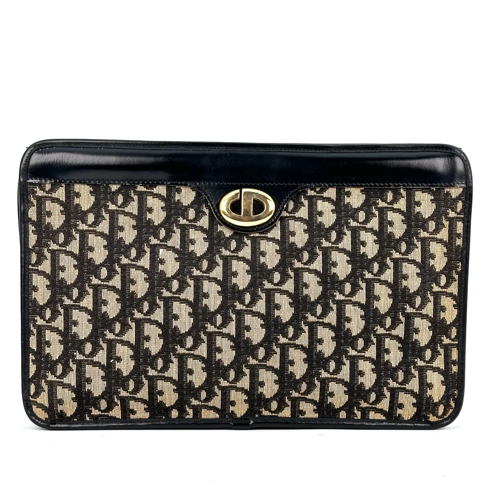 Sac pochette trotteur Christian Dior deuxième sac toile AB authentique 0024