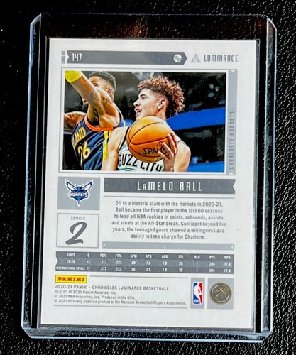 2020-21 Panini Chronicles #147 LaMelo Ball Charlotte Hornets Rookie - Picture 2 of 2