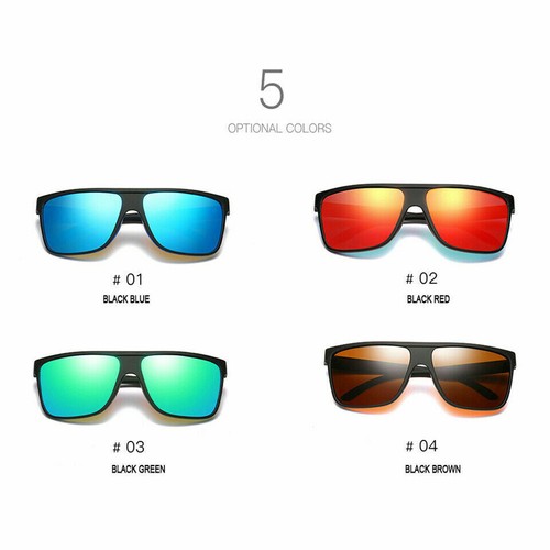 Mens Square HD Polarized Sunglasses Outdoor Fishing Driving Sport Glasses UV400 - Picture 5 of 10