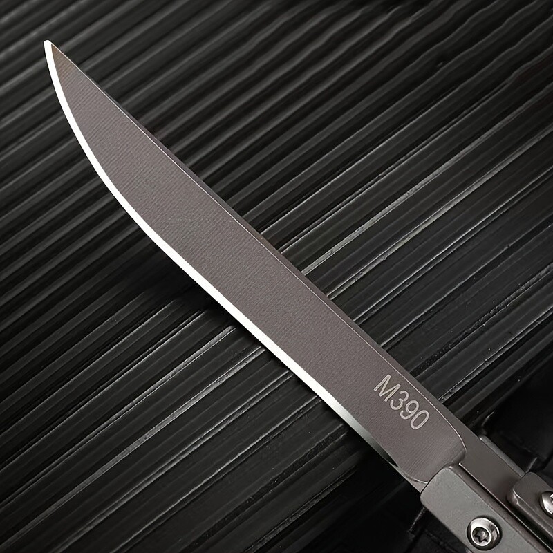 Folding Pocket Knife w Carry Case 7.5in Stainless Steel Rotating Folding Knife