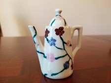 Limoges France Main Floral Pattern Coffee Pot Teapot E C Miniature