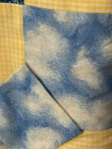 Trapunta bambino fatta a mano api a pezzi con altro tessuto stampato e bordo rickrack 39”x39” - Foto 8 di 10