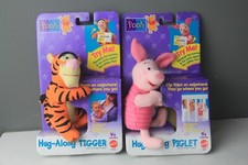 Mattel Pooh Hug-Along Tigger 14646, Hug-Along Piglet 14647 Clip-On Finger Puppet