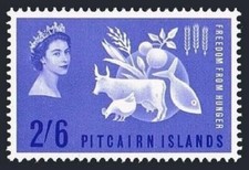 Pitcairn 35 blocks/4,MLH/MNH.Mi 35. FAO 1963.Freedom from Hunger campaign.
