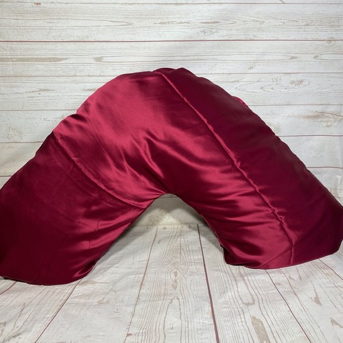 100% Mulberry silk Boomerang Tri V shape pillowcase contour L & laundry bag - Picture 4 of 31