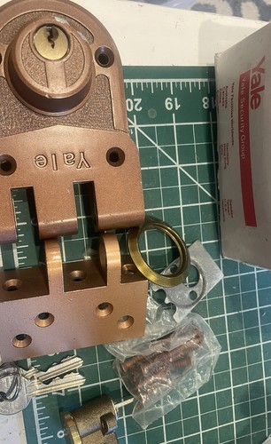 Yale 197 1/4 Heavy Duty Rim Jimmy Proof Lock 2 Keys Double Sided Box Wear UK NYC