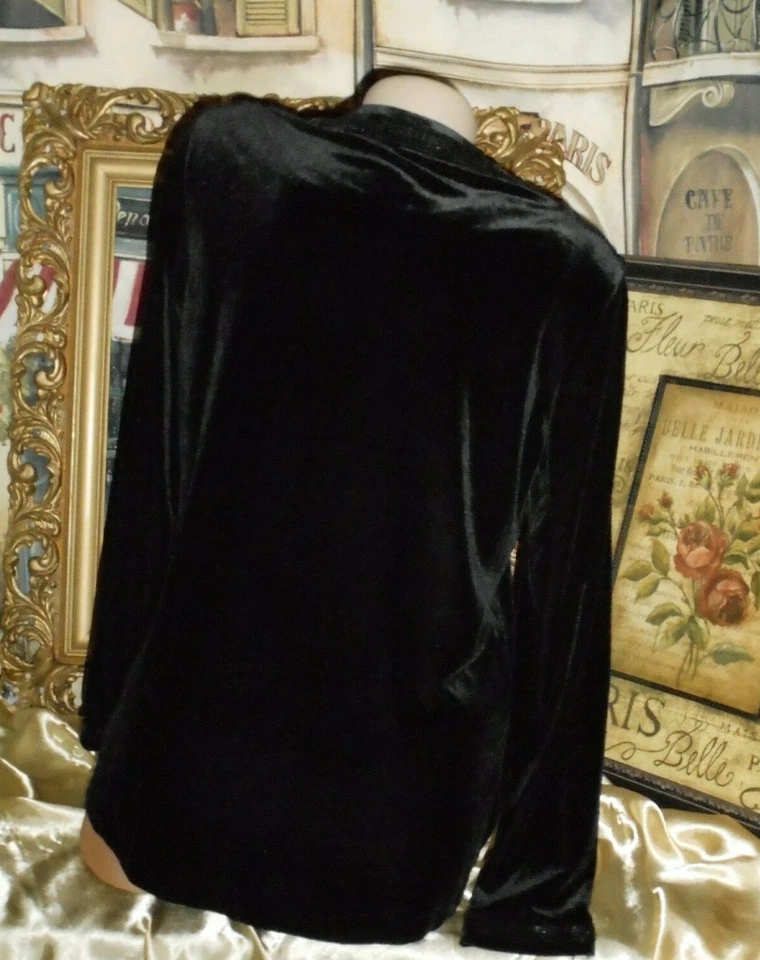 S Black Velvet Coat Cardigan Tank Top Cami Blouse Twin Set NWT USA  - Image 3 of 4