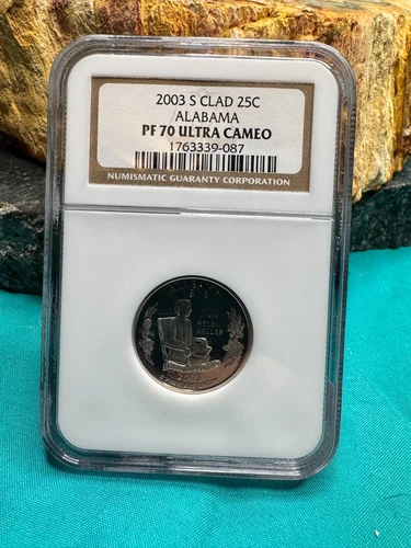 2003 S Clad Proof Alabama State Quarter - NGC PF 70 Ultra