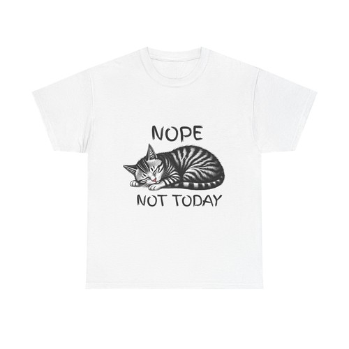 Funny Cat Tee: Nope Not Today, Cat Lover Gift, Animal T-Shirt, Pet Apparel, Cute - Picture 2 of 17