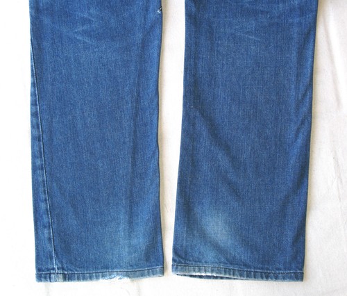 Volcom Enowen Straight Jeans Youth Sz 20 / 30 X 28 Blue Distressed 100% Cotton - Picture 7 of 12