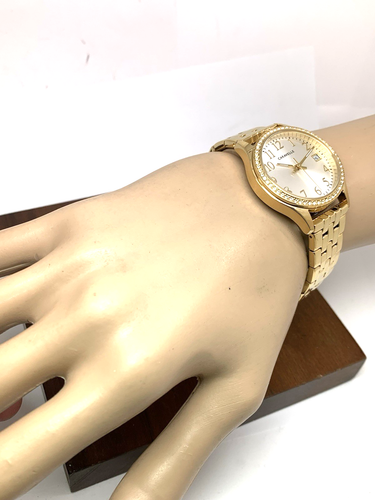 Caravelle By Bulova Women's Watch 44X101 Quartz Silver Dial Gold Steel 32mm - Picture 3 of 13