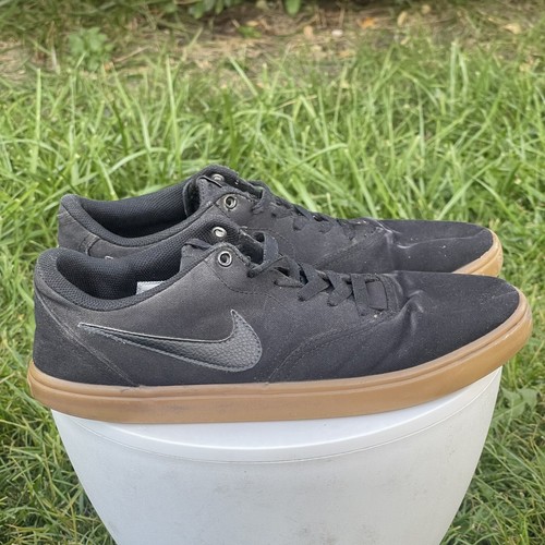 Nike Check Solar SB Shoes Mens 11 Black Gum Soles Canvas Sneakers 843896-009 - Picture 3 of 16