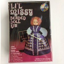 Vintage 1979 Holiday LI'L MISSY Beaded Doll Kit 13387 Teacher, New Sealed Box