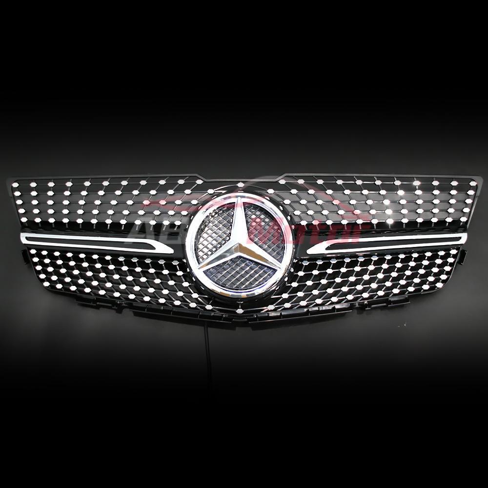 Black Diamonds Style Grille W/LED Emblem For Mercedes Benz GLKClass