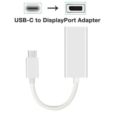 1x USB-C to Mini Display Port Adapter USB 3.1 Type C to 2 Thunderbolt J{
