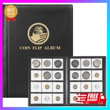 Coin Flip Holder Albums - 120 Pockets 2x2 Coin Flips Coin Storage Books for Coin