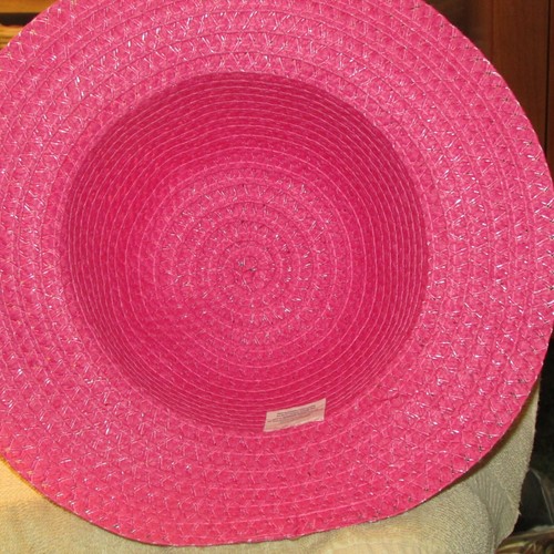 girls' pibk VILLAGERS purse & STRAW HAT w/sm flower & trim (pur/sm/hat) - Picture 6 of 8