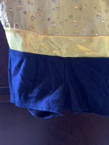 a wish come true Jazz Dance costume Size 5-7 Yellow & Blue Denim - Picture 3 of 8