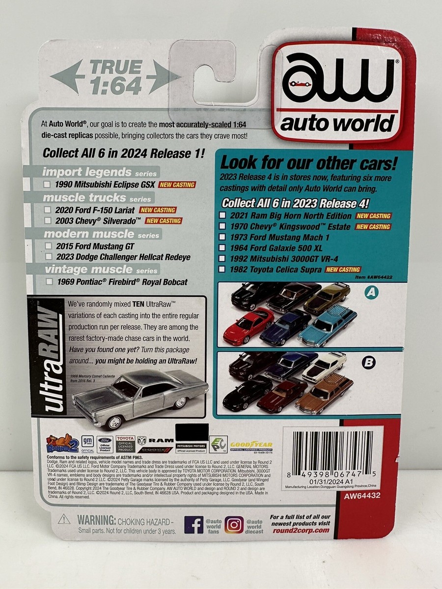 Rare Auto World Vintage Muscle 1969 Pontiac Firebird Royal Ultra