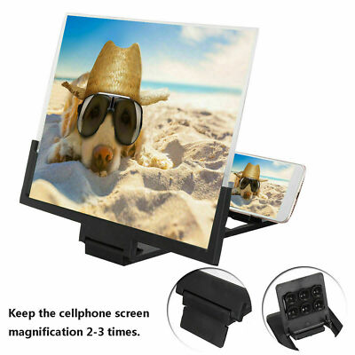 14'' Folding Mobile Phone Screen Magnifier 3D HD Amplifier Stand Bracket