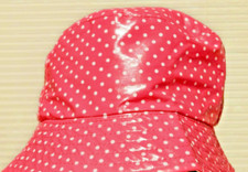 Waterproof Vinyl Bucket Rain Hat Polka Dot - Pink