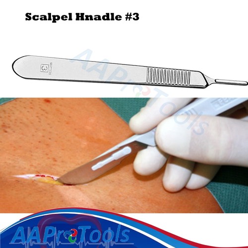 Manija de bisturí de dermaplaning AApro 10 piezas mango de acero/mango utilizable - Imagen 2 de 6