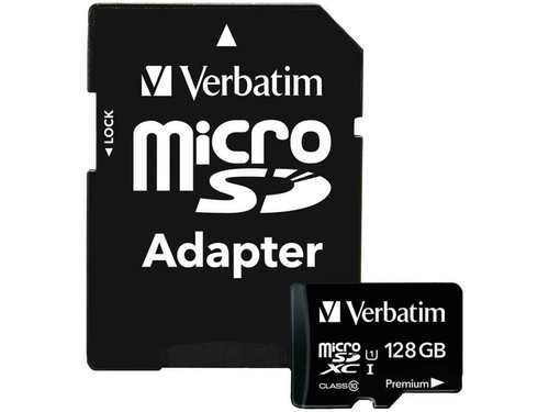 Carte mémoire microSDXC premium Verbatim 128 Go avec adaptateur, UHS-I Classe 10 - TAA - Photo 6 sur 12
