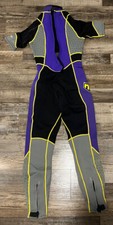 Womens Mobby's M4 Fusion Tech Wet Suit sz 10 Cobalt, Grey Diving Surfing Ski