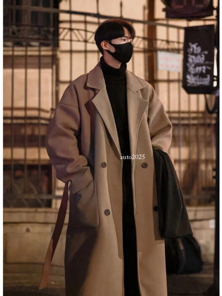 OFF WHITE Cappotto lana inglese uomo giacca a vento lana sciolta cashmere lungo autunno lana