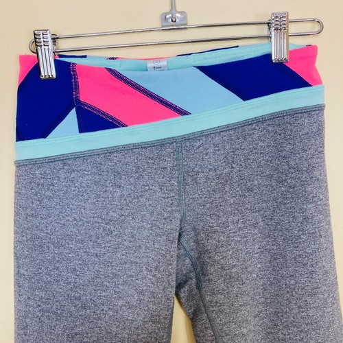 Ivivva Leggings Girls 12 Gray Colorblock Dance By Lululemon - Picture 5 of 6