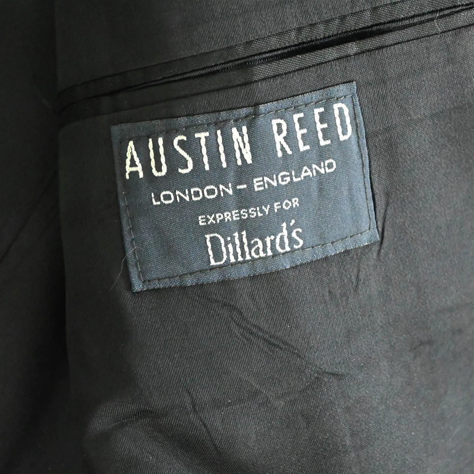 Blazer Abrigo Deportivo Chaqueta Austin Reed 46L Negro Lana Espiga Hecho en EE. UU. Foto 4 de 4