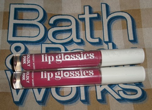 Bath and Body Works Lip Glossies Boldly Pink .11 oz New Sealed Lot of 2
