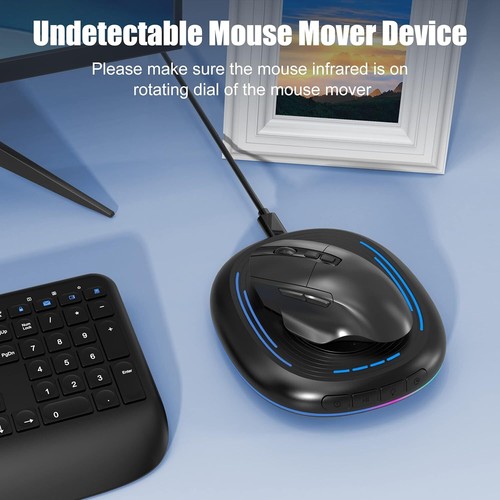 Przesuwacz myszy Mysz Jiggler Automatyczny ruch myszy z timerem LED Wackelmouse - Zdjęcie 5 z 12