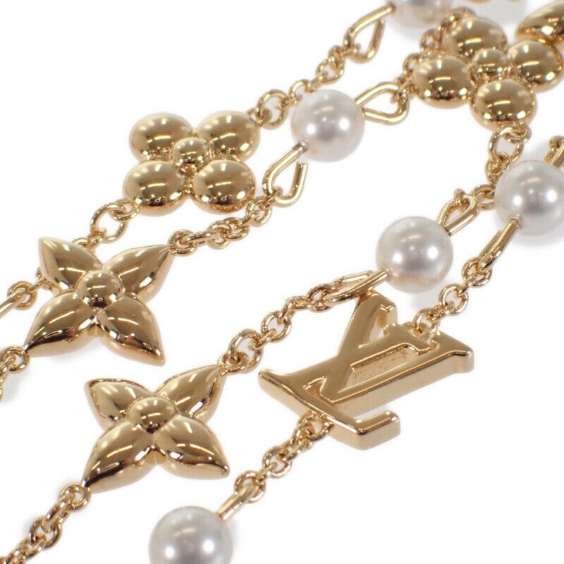 LOUIS VUITTON Necklace Louisa Necklace Metal Fake Pearl Gold