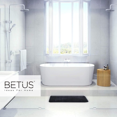 Betus Luxury Memory Foam Bath Mat Non-Slip Backing Velvet Bathroom Rug 17"x24" - Picture 3 of 6