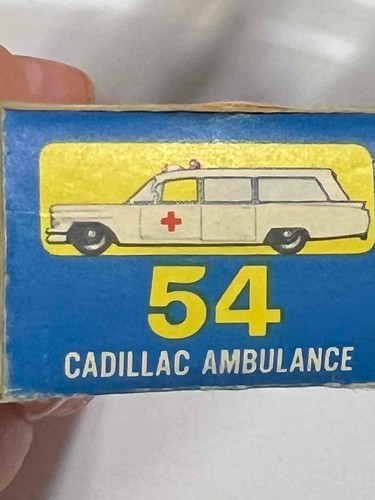 Matchbox Lesney 1965 #54 Cadillac Ambulance In Original Box Gurney Stretcher - Picture 23 of 24