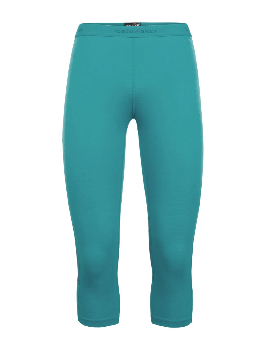 Icebreaker Women Merino Bodyfitzone 200 Zone Legless (S) Arctic Teal /Kingfisher