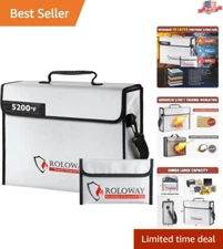 10-Layer Fireproof Document & Cash Safe Bag - Waterproof Protection 5200°F