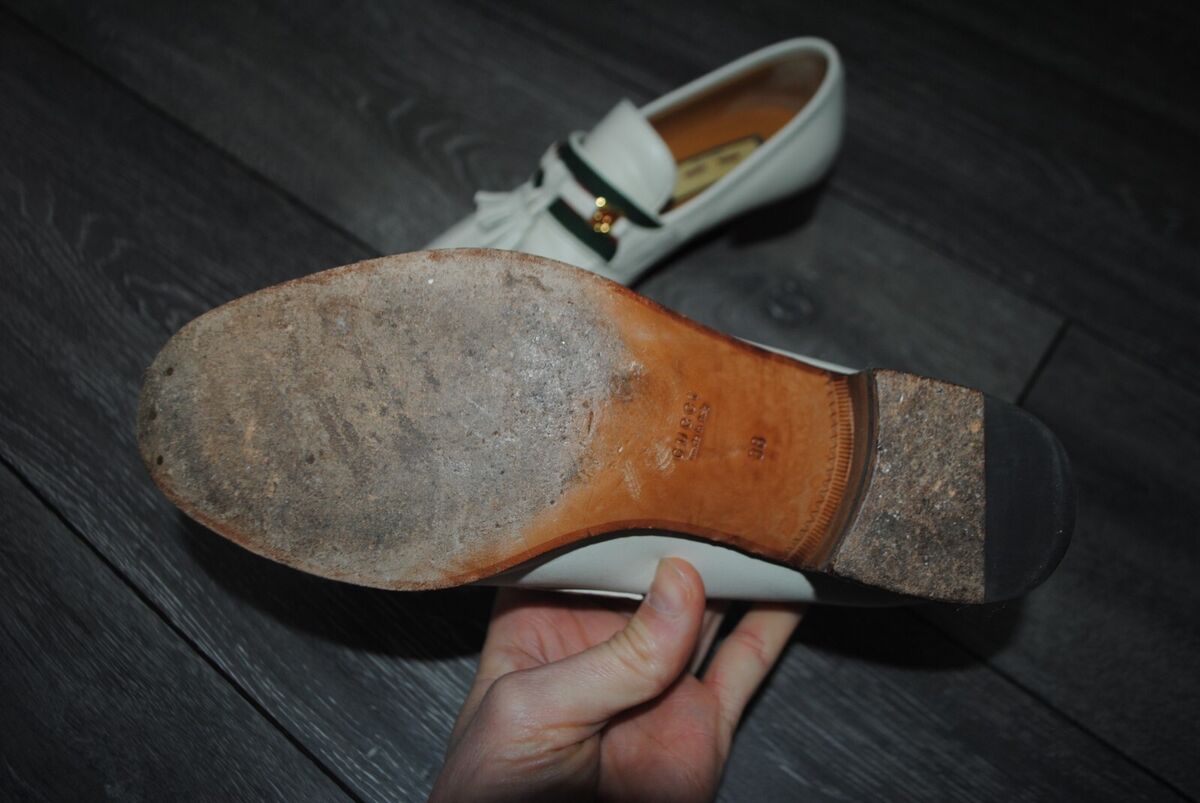 GUCCI PARIDE GG TASSEL LEATHER LOAFERS CREAM SIZE 38 WOMENS GUCCI PARIDE GG TASSEL LEATHER LOAFERS CREAM SIZE 38 WOMENS