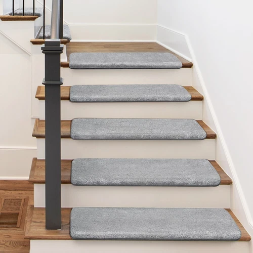 PURE ERA Bullnose Carpet Stair Treads Non-Slip Self Adhesive Ultra Plush Soft
