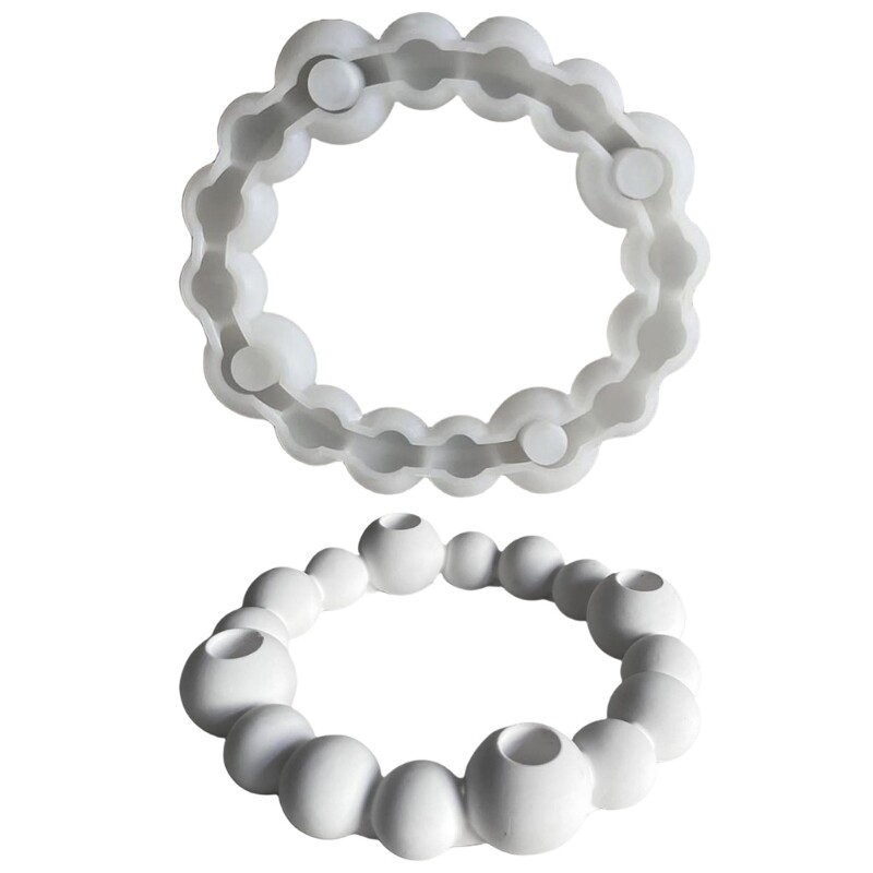 Artistic silicone mold for crafting unique circular holder decor