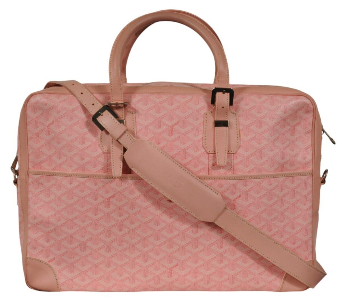 Goyard Ambassade MM Pink Briefcase Laptop Computer Travel Shoulder