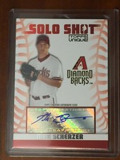 MAX SCHERZER 2011 TOPPS UNIQUE SOLO SHOT AUTO 