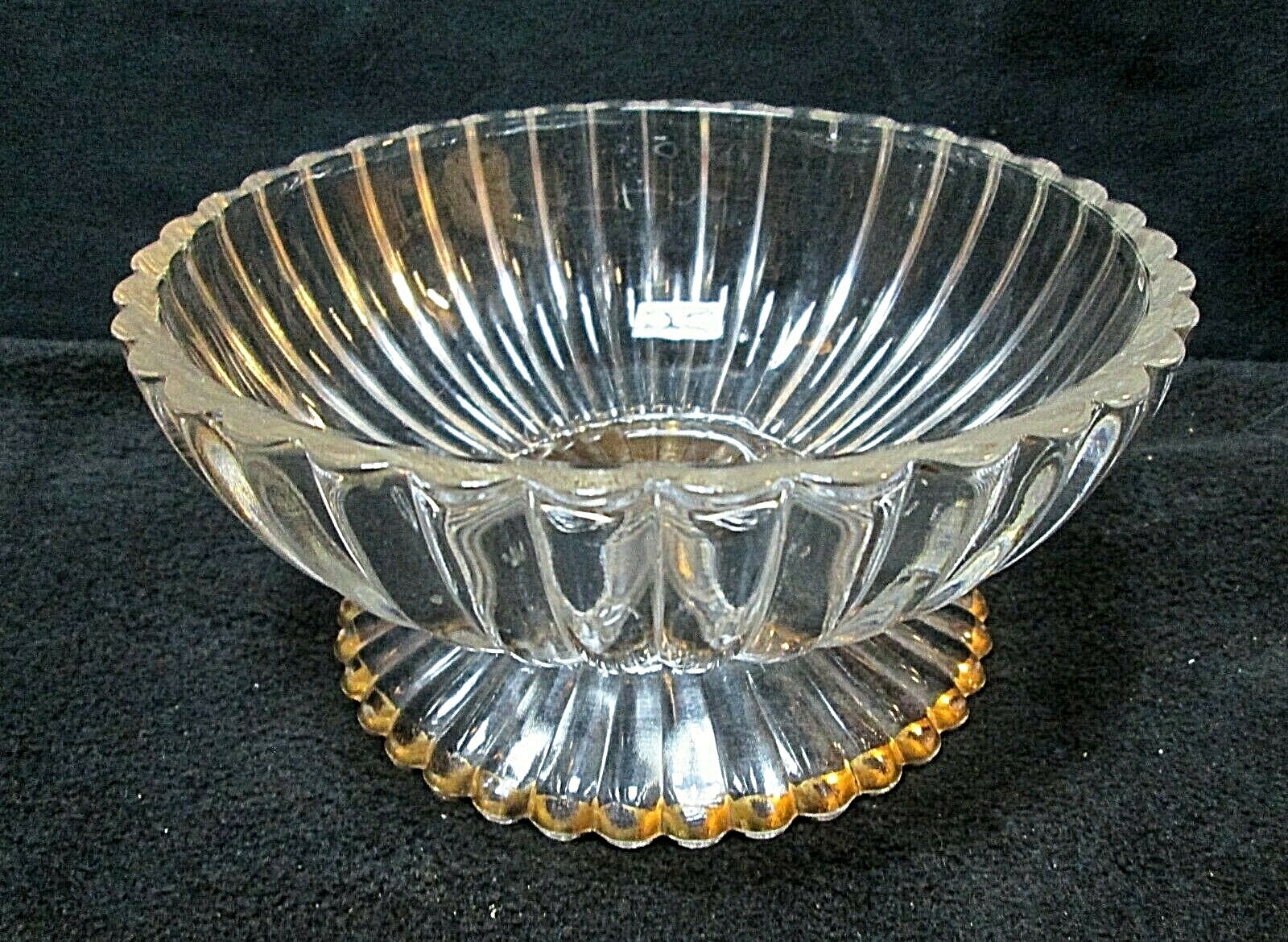 Vintage JEANNETTE  National (Gold Accents) Candy Dish No Lid