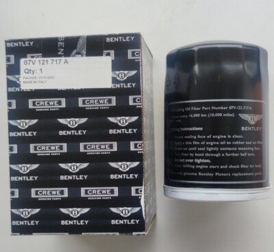 Original Bentley Mulsanne Ölfilter (2016+) 07V121717A
