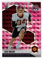 2021 Panini Mosaic DAX MILNE RC CAMO PINK PRIZM REFRACTOR Washington Commanders