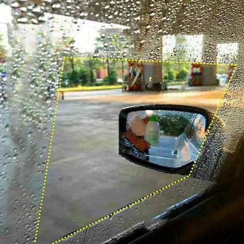 1x Car Rear View Mirror Film Rainproof Anti-Fog Hydrophobic Protective Sticker - Imagen 8 de 12