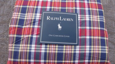 Ralph Lauren Madras Plaid Kennebunkport King Duvet Comforter