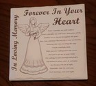 Sympathy Tile Plaque In Loving Memory Forever In Your Heart. NEW. Free Shipping!